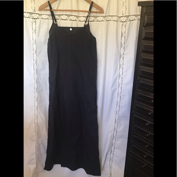 Black Cotton Dress with Slip - Picture 13 of 14